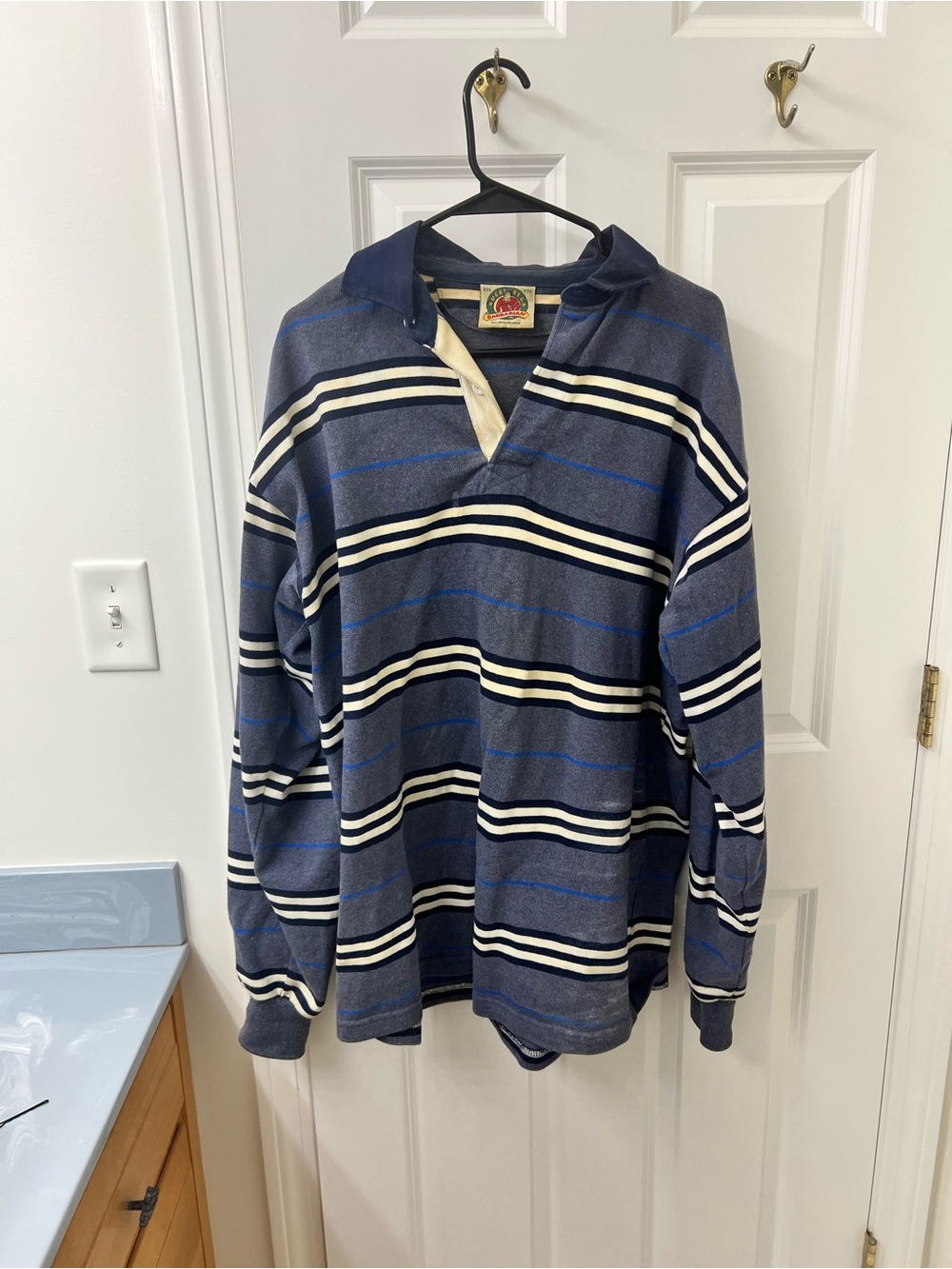 Men’s Barbarian Rugby Wear Navy Striped Rugby